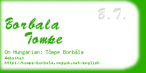 borbala tompe business card