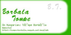 borbala tompe business card